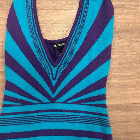 Purple and Blue Knit Dress - Picture 1 of 4